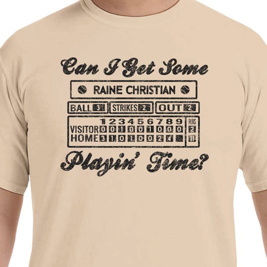 Raine Christian PLAYIN' TIME Men's Crewneck T-Shirt
