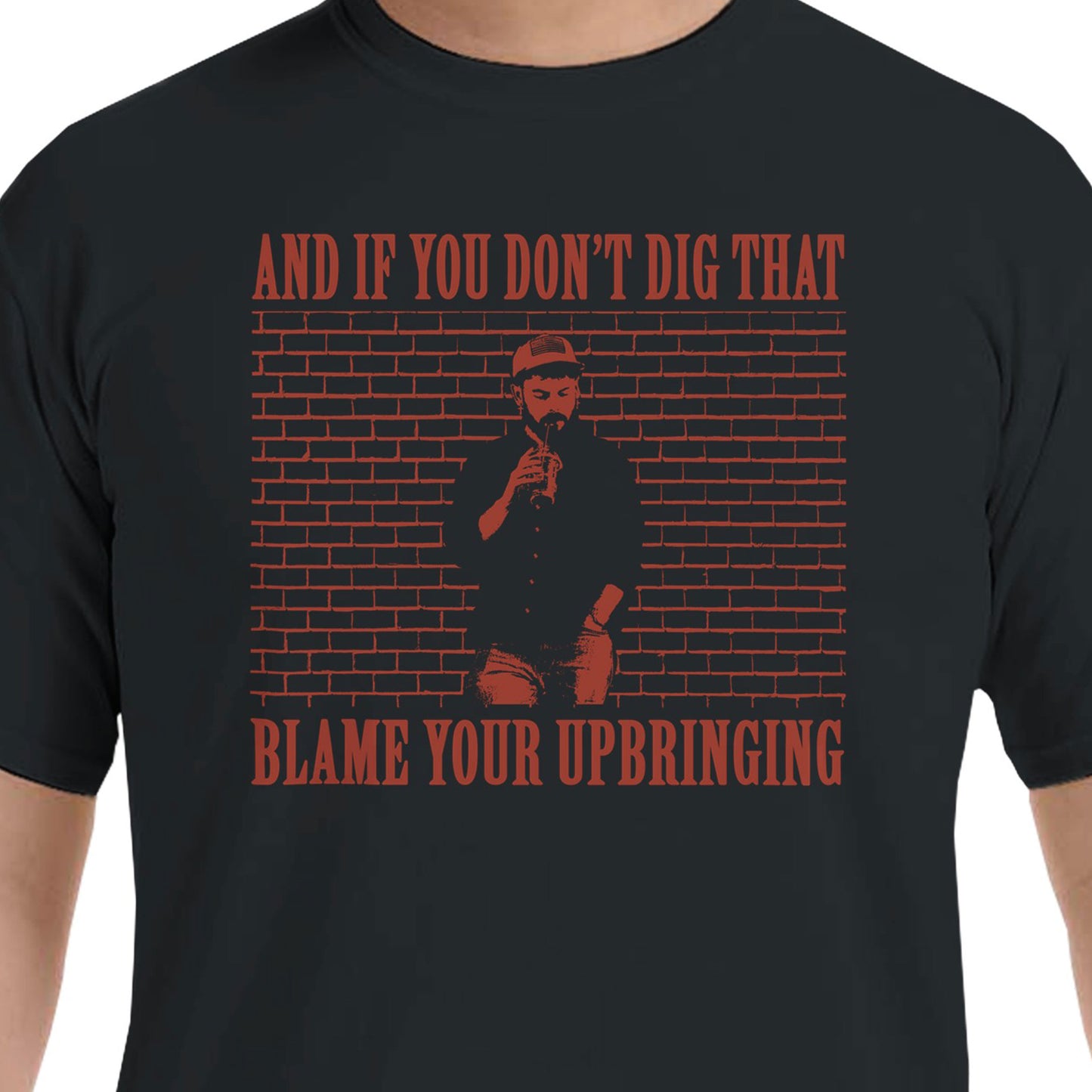 Raine Christian Heavyweight Crewneck BLAME YOUR UPBRINGING T-Shirt