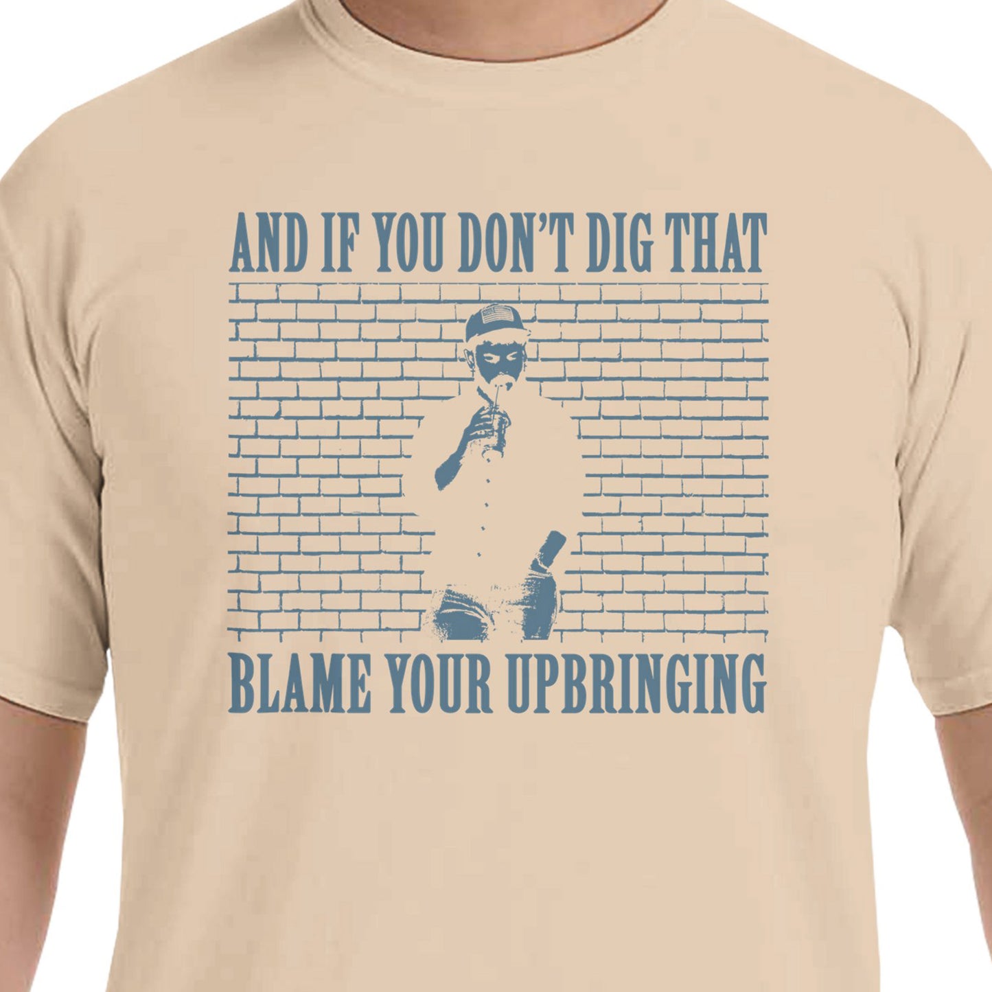 Raine Christian Heavyweight Crewneck BLAME YOUR UPBRINGING T-Shirt