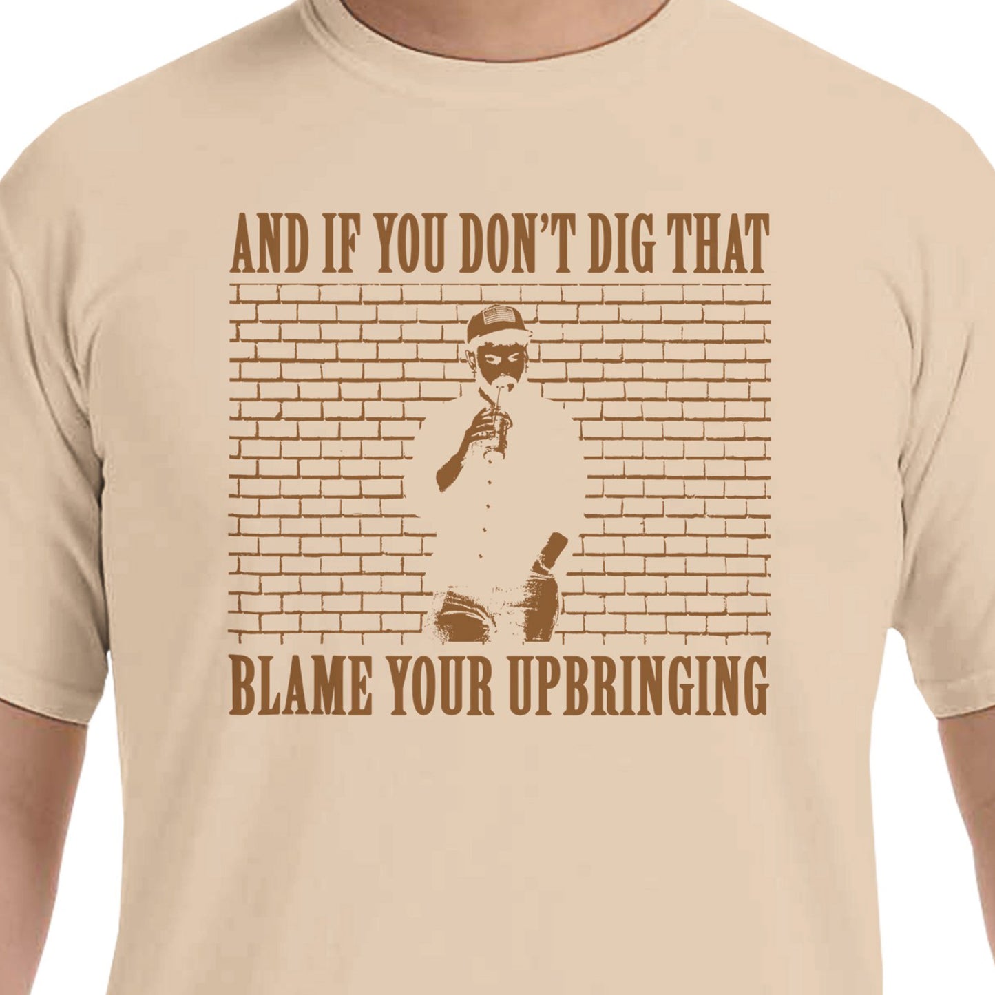 Raine Christian Heavyweight Crewneck BLAME YOUR UPBRINGING T-Shirt